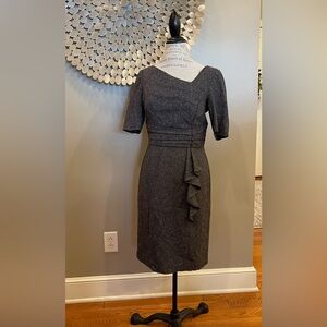 White House Black Market Charcoal Midi Dress